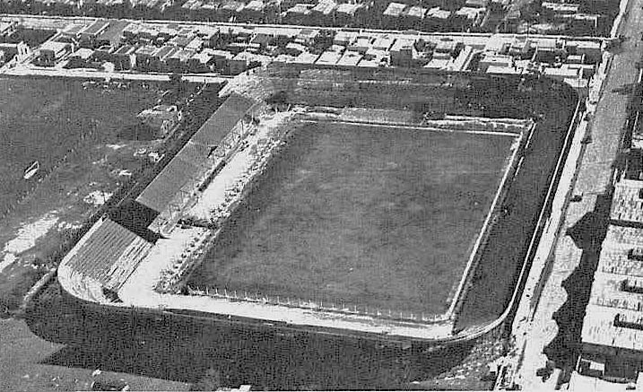 Vista aérea del estadio de Racing Club en Avellaneda